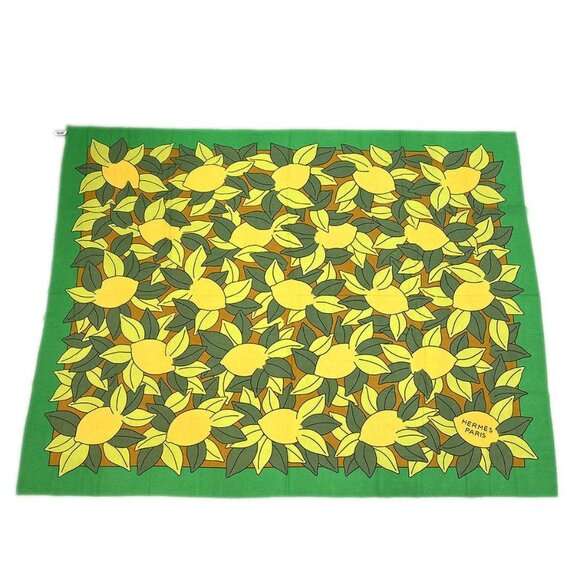 Hermes Pareo Stole Lemon Green Small Good - Picture 1 of 4